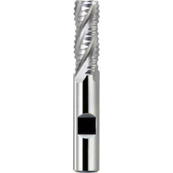 Melin Tool Co 1-1/4in Dia., 2in LOC, 4-1/2in OAL, 6 Flute Cobalt Single End Coarse Roughing End Mill, TiCN CRP-4040-TiCN